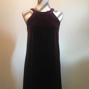 Betsey Johnson Maroon Sleeveless Dress velvet
